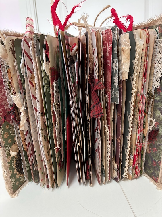 Christmas Junk Journal, Handmade Vintage Christmas Journal, Holiday Memory Book, December Daily, Christmas Scrapbook, Gift for Her