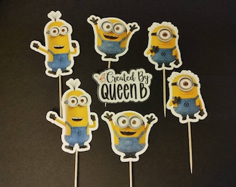 Minions | Bob | Steve | Kevin | Cupcake Toppers | Kids Party |