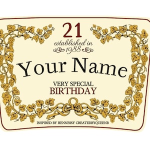 Adorno para tarta personalizado inspirado en Hennessy