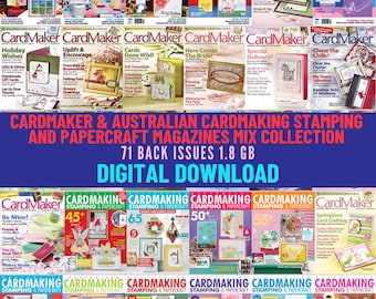 Cardmaking, Stamping and Papercraft - Designs, Projects, Ideas. Digital Downloadable Mix Magazines Collection. 71 Issues 2007-2022. 1.8 Gb