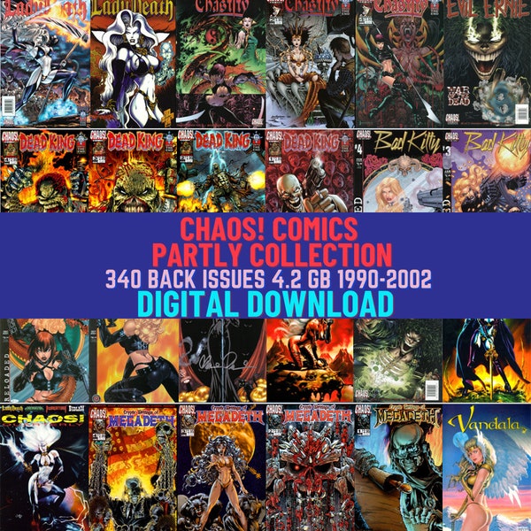 Horror, Crime, Fantasy, Science Fiction Comics. Digital Downloadable Collection. Comic Book. Popular Series. 340 Issues. 4.2 GB