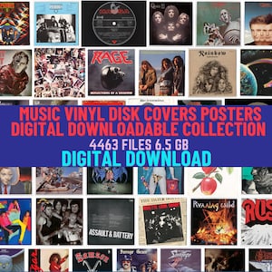 Große Sammlung von Musik-Vinyl-Plattencovern Poster hochauflösende JPG-Bilder. Digitaler Download. Rock Gruppen und Sänger. 4463 Dateien 6,5GB