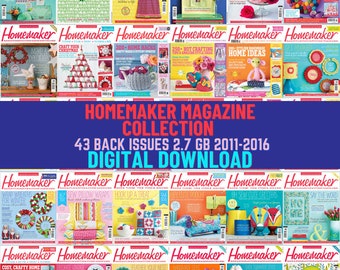 Homemaking Ideas, Knitting, Stitching, Baking, Patchwork, Crochet. Digital Downloadable Magazine Collection. 43 Issues. 2011-2016. 2.7 Gb