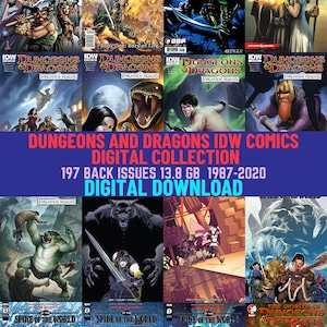 Dungeons And Dragons Comics Based on Known Game Digital Downloadable Collection. Popular Comics Series. Comic Book. 197 Issues. 13.8 GB