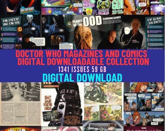 Huge Doctor Who Magazines and Comics Digital Downloadable Collection. About 59 GB Total Back Issues From 1960s.