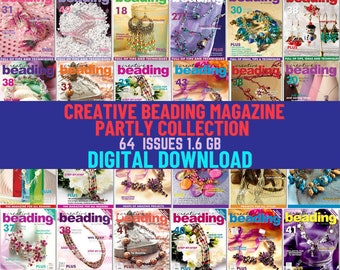 The Creative Art - Craft of Beading and Jewelry. Tutorials and Tips. Digital Downloadable Collection Magazine.  64 Issues 2006-2020. 1.6 Gb