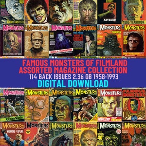Film Monsters Magazines Digital Collection. Movie Filmmaker&#39;s Beast, Science Fiction, Fantasy, Mystery, Horror, Adventure. 1958-1993. 5.3 Gb