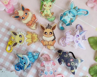 Acrylic Charm | Eeveelutions with wagging tail