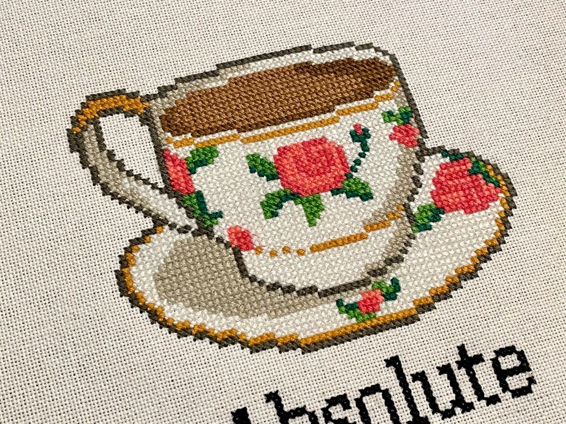 Ted Lasso Absolute Garbage Water Tea Digital Cross Stitch Etsy