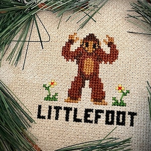 Littlefoot Cryptid Mini Bigfoot Cross Stitch Digital Pattern