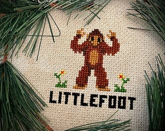 Littlefoot Cryptid Mini Bigfoot Cross Stitch Digital Pattern