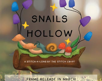 Modèle de point de croix SAL Stitch-A-Long creux escargots