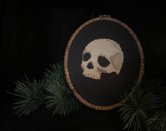 Old Gothic Skull Cross Stitch Pattern (PDF Pattern)