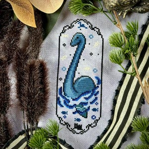 Cryptid Culture Nessie Cross Stitch, Loch Ness Monster Cryptid Cross Stitch Digital Pattern