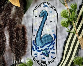Nessie Cross Stitch Pattern: Cryptid Culture Loch Ness Monster (Digital Pattern)