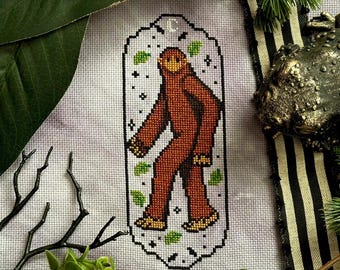 Bigfoot Cross Stitch Pattern: Cryptid Culture Sasquatch (PDF Pattern)