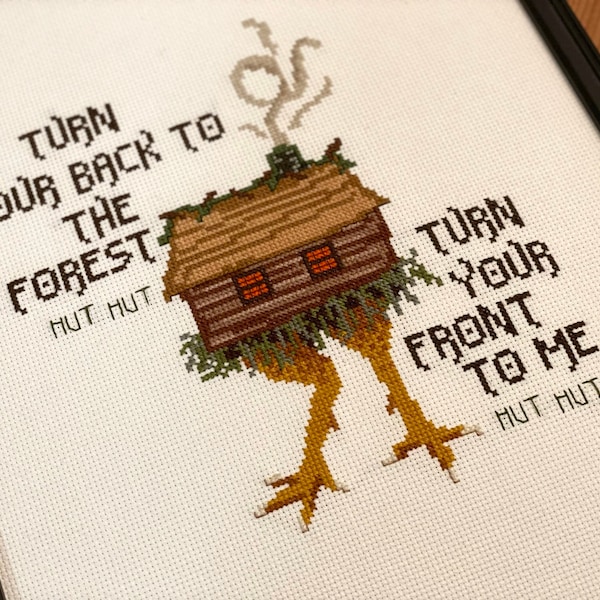 Baba Yaga's Hut Cross Stitch Pattern: The Witcher Witch House (PDF Pattern)