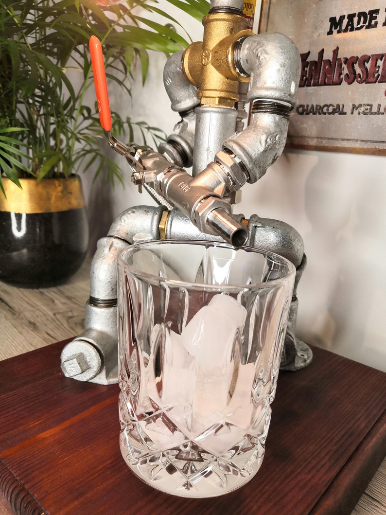 BAR-MAN DIY Bausatz Silber Edition Getränkespender Flaschenhalter Barkeeper Schnapsspender Bild 4