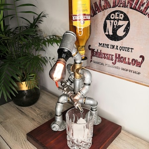 BAR-MAN DIY Bausatz Silber Edition Getränkespender Flaschenhalter Barkeeper Schnapsspender Bild 2