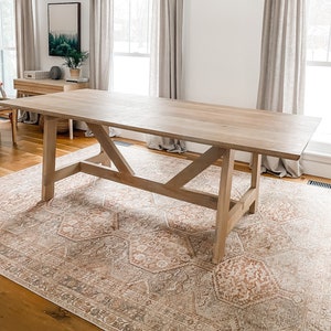 Build Plans for Modern Solid Wood Dining Table | DIY | Woodworking Plans - Etsy