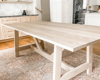 Build Plans for Modern Solid Wood Dining Table | DIY | Woodworking Plans