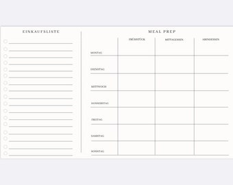 menu planner, meal planner, weekly planner
