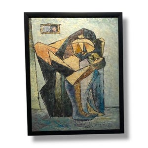 Vintage Abstract Original Modernist Artwork