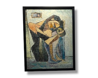 Vintage Abstract Original Modernist Artwork