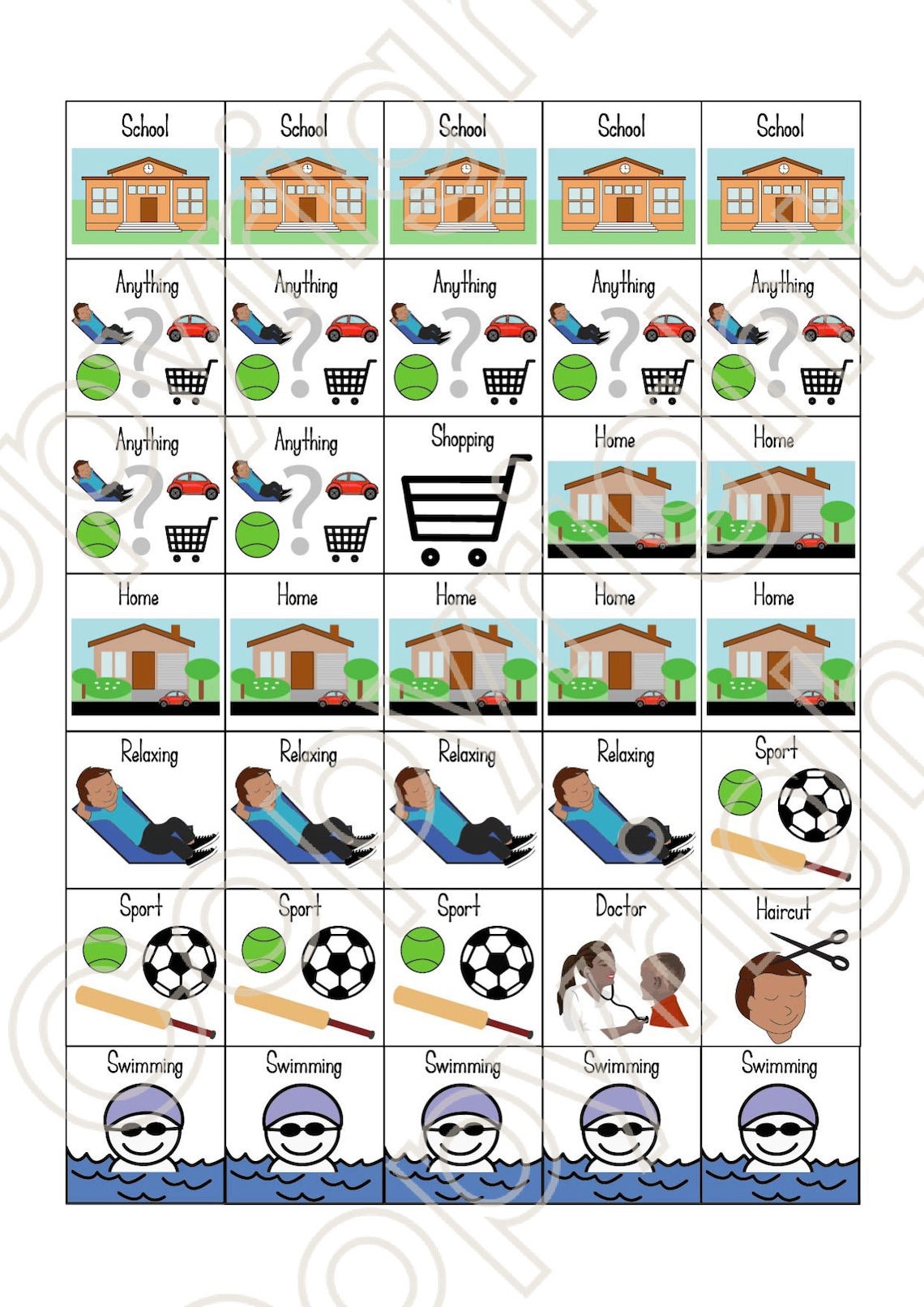 Editable Printable Visual Schedule for Autism and Additional Needs Now ...
