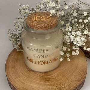 Law of attraction manifesting personalised candle, law of assumption, personalised candle,
