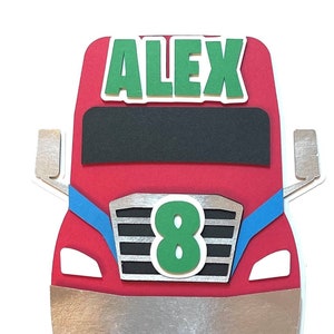 Semi Truck, Tractor Trailer, Semi Truck Themed Party, 3D, Tractor Trailer Party Decor, Boy Birthday, Tractor Trailer, Personalized