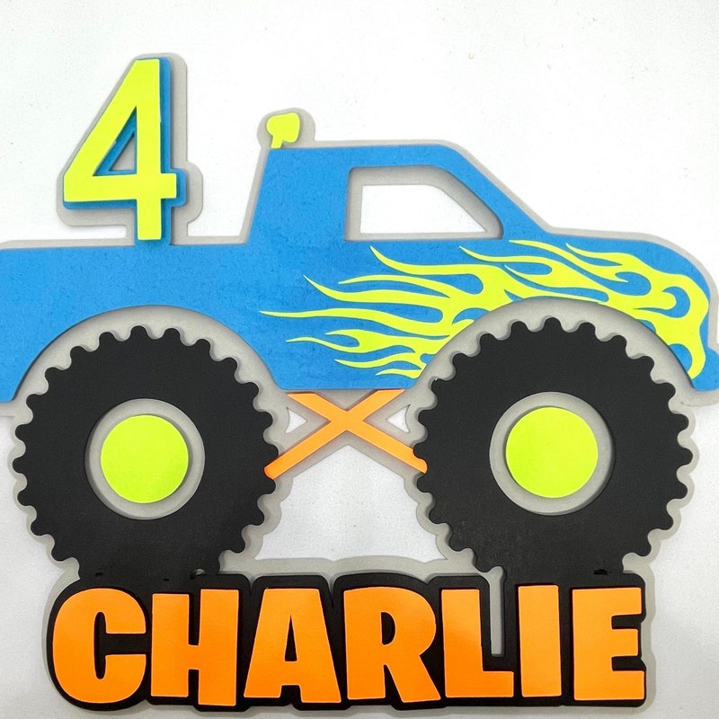 Monster Truck Cake Topper - Etsy