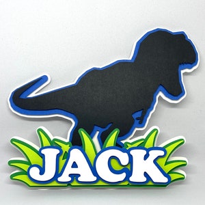 T-Rex Dinosaur Cake Topper, Custom Cake Topper, 3D Topper, Boy Custom Cake Topper, Happy Birthday Cake Topper, Dinosaur