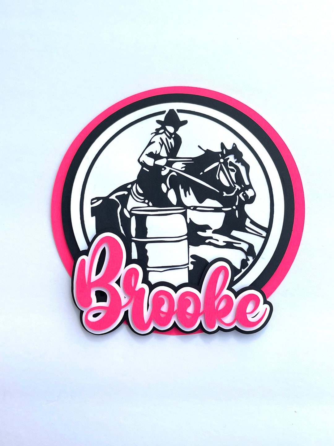 Barrel Racer Cake Custom Barrel Racing Cake Topper: 3D Rodeo Girl Birthday Decor - Etsy