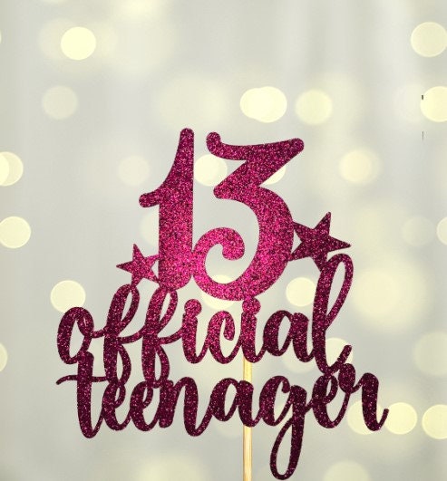 1Pc Holy Shit You Are 13 Cake Topper Officially Teenager 13 Cake Topper 13 Year Old Cake Pick Decorations For Funny 13th Birthday Party Cake Decorations Supplies