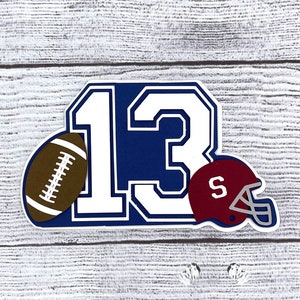 Football Cake Topper, Custom Cake Topper, 3D Cake Topper, Boy&#39;s Cake Topper, Happy Birthday Cake Topper, Football Custom, Football Season