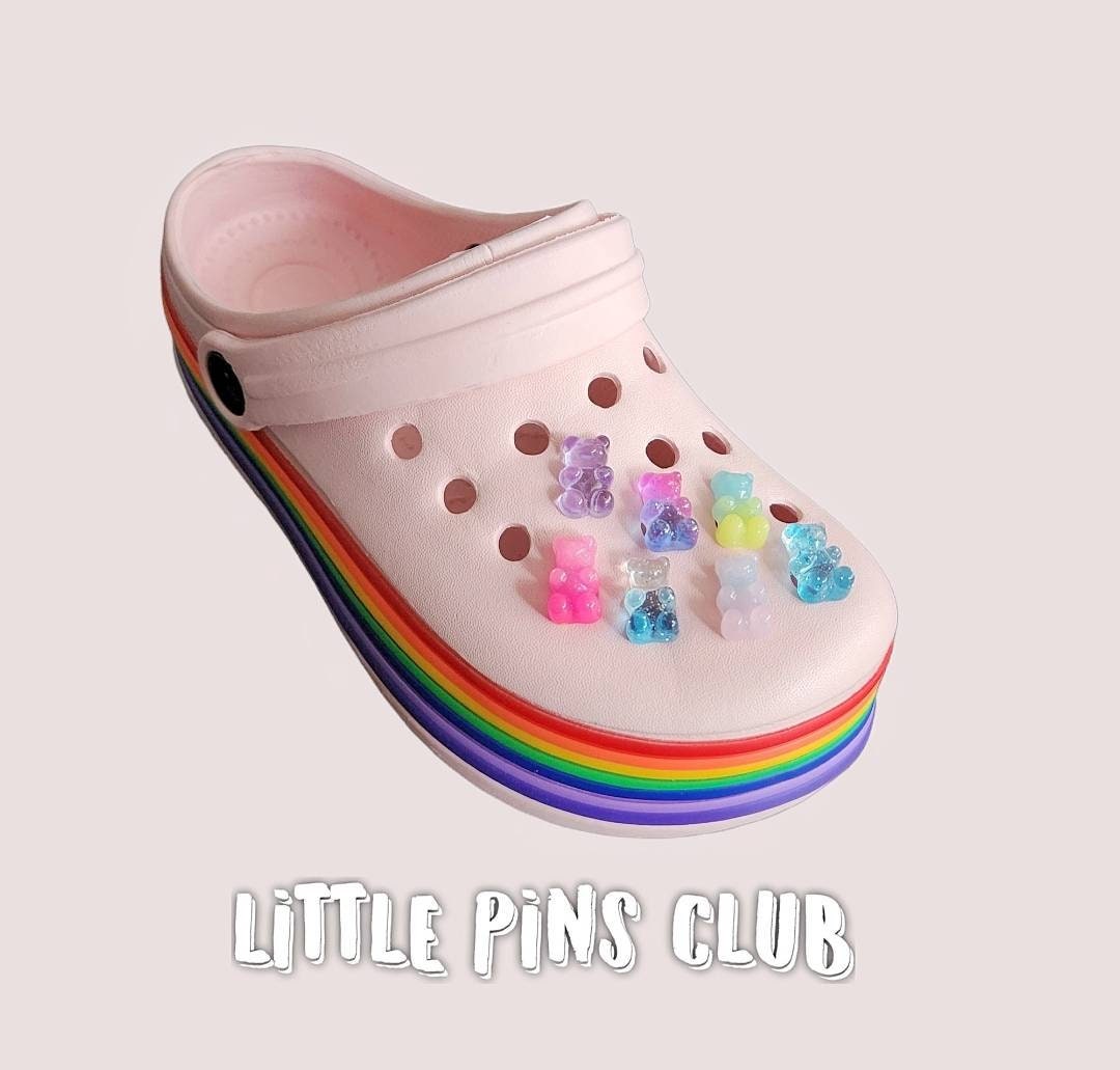 Glitter Gummy Bear Croc Charms, Jibbitz Charms, Clog Charms, Croc