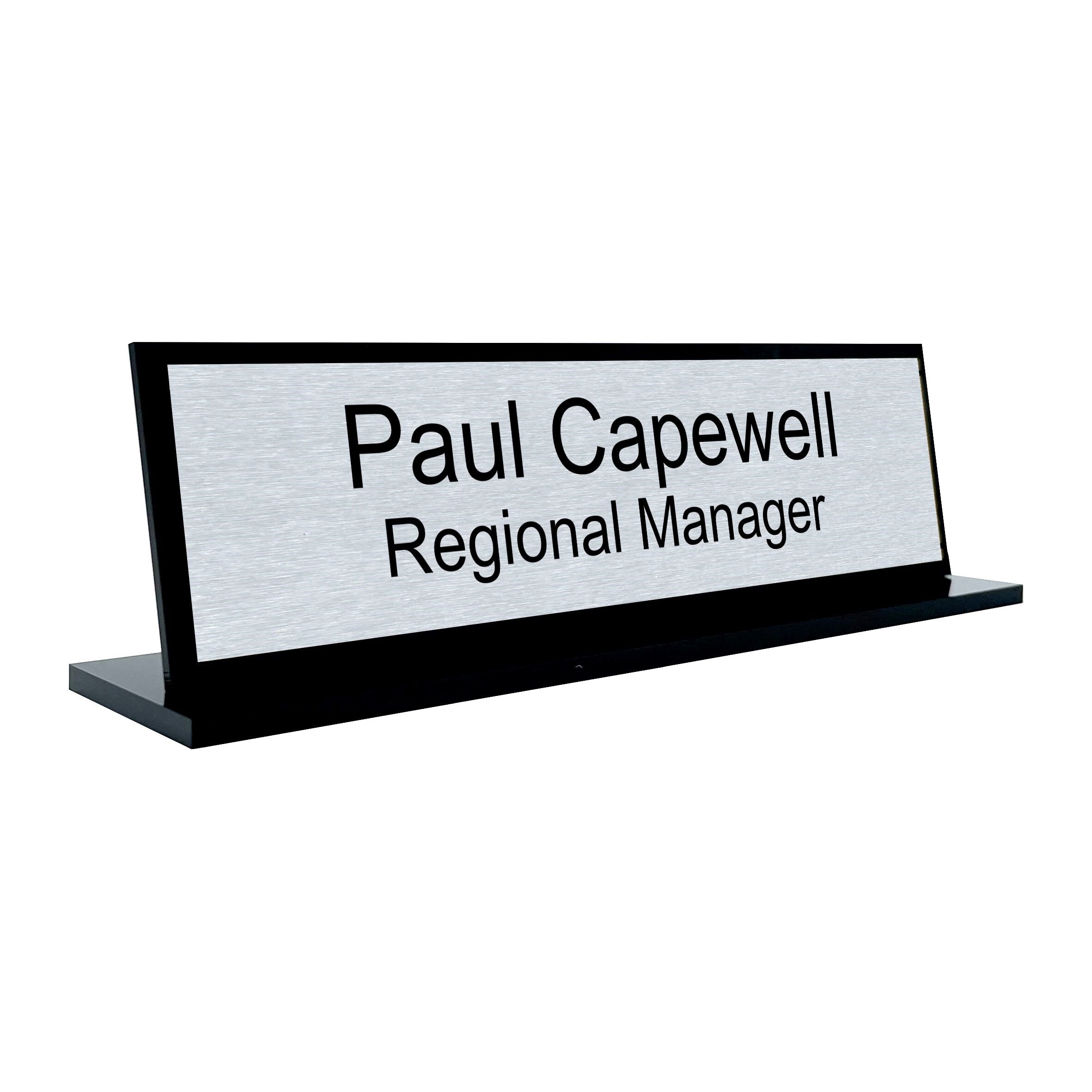 Office Desk Sign Personalised Name Plate Holder Acrylic Desk - Etsy