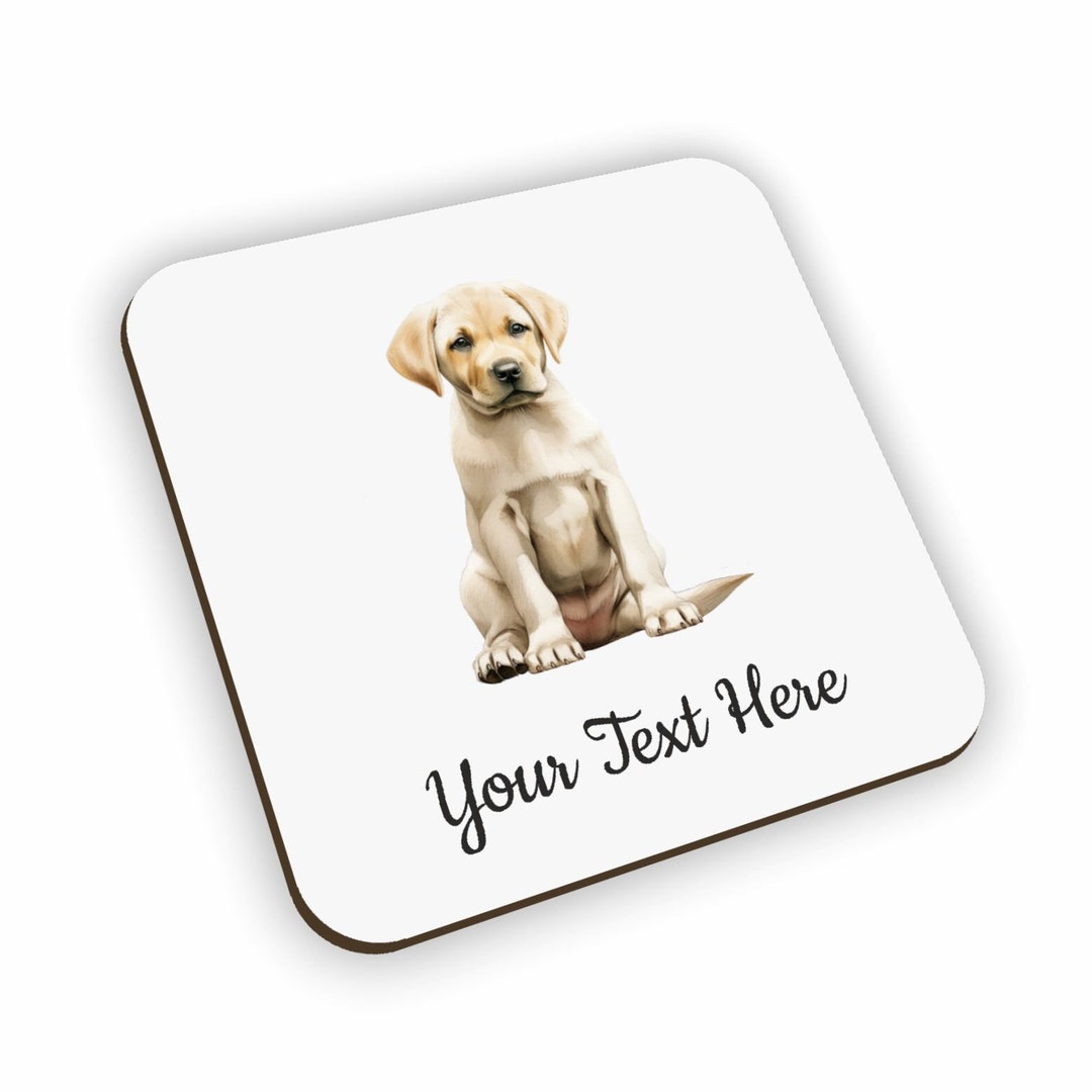 Labrador Coasters Labrador Retriever Puppy Dog Drinks Coaster Personalisation Available ...