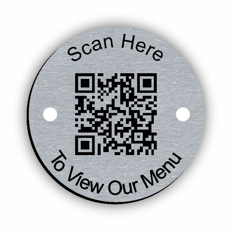 Table Discs Numbers With QR Code Information Menus Websites ...