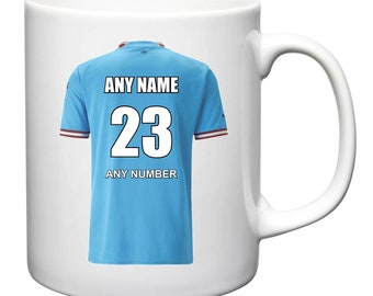 Manchester City Football Club Mug Personalised With Your Own Text
