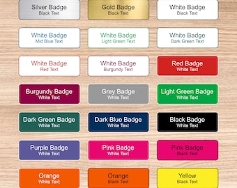 Personalised Engraved Name Badges – 76 x 25mm | Custom Name & Job Title | Multiple Colours And  Font Options