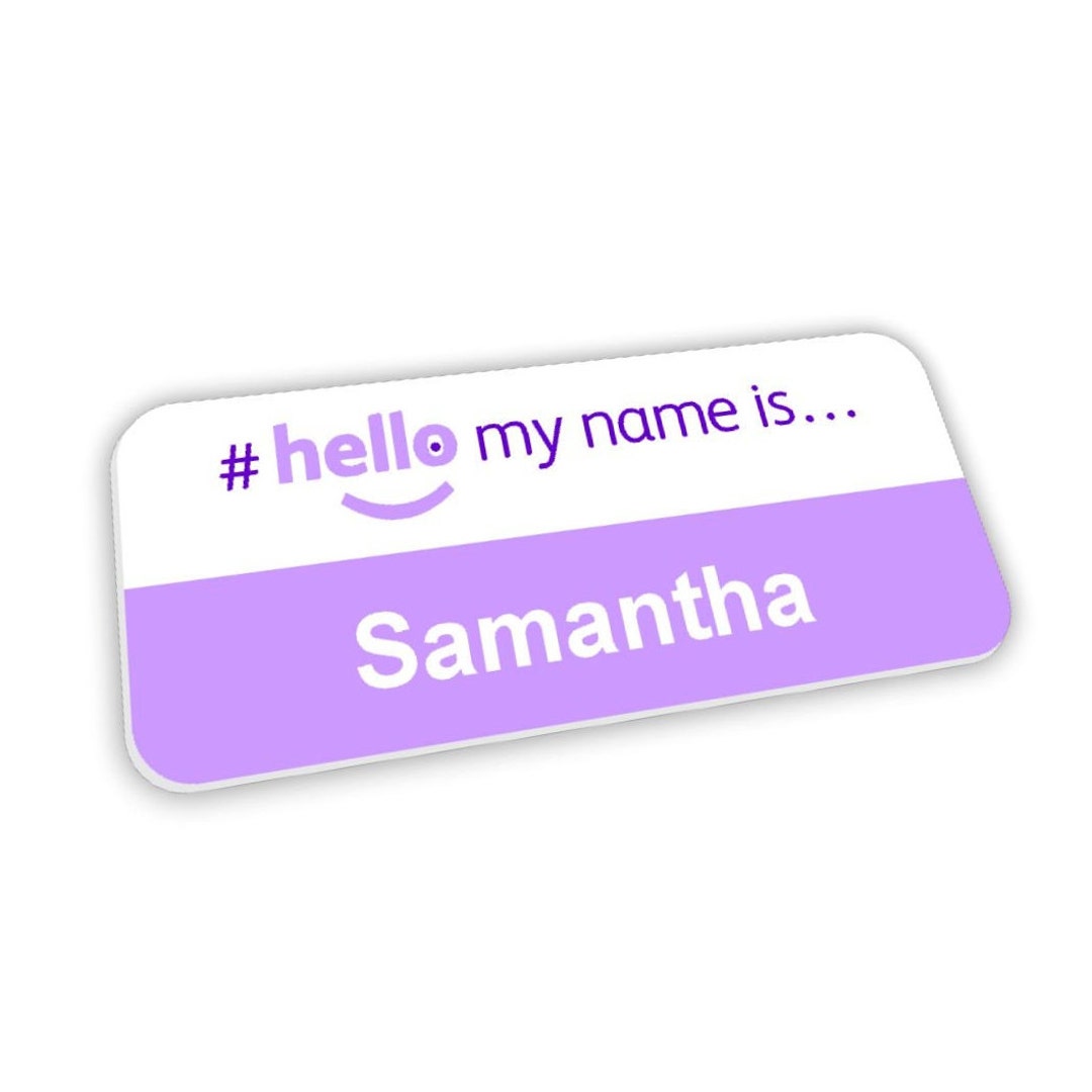 Hello My Name is Badge Purple Logo and Band Student Nurse Midwife Gp ...