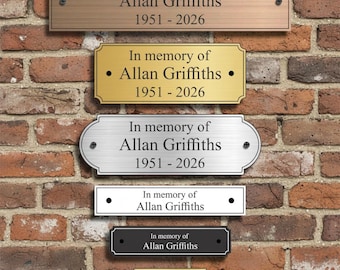 Memorial Plaque for Bench, Picture Frame.