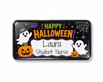 Personalised Halloween “Hello My Name Is” Name Badge – Resin Coated - 03