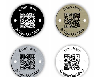 Discos de mesa Números con código QR Información Menús Sitios web Instrucciones 50 mm