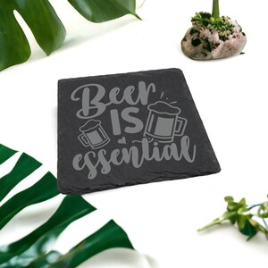 Slate Coaster Engraved With A Funny Beer Quote style 02