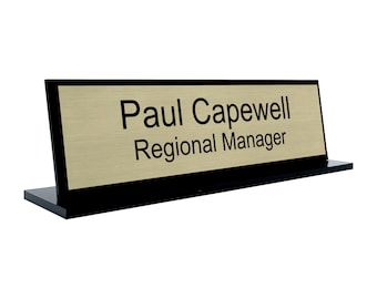 Office Desk Sign Name Plate Custom Modern Plaque Work Office Home Acrylic