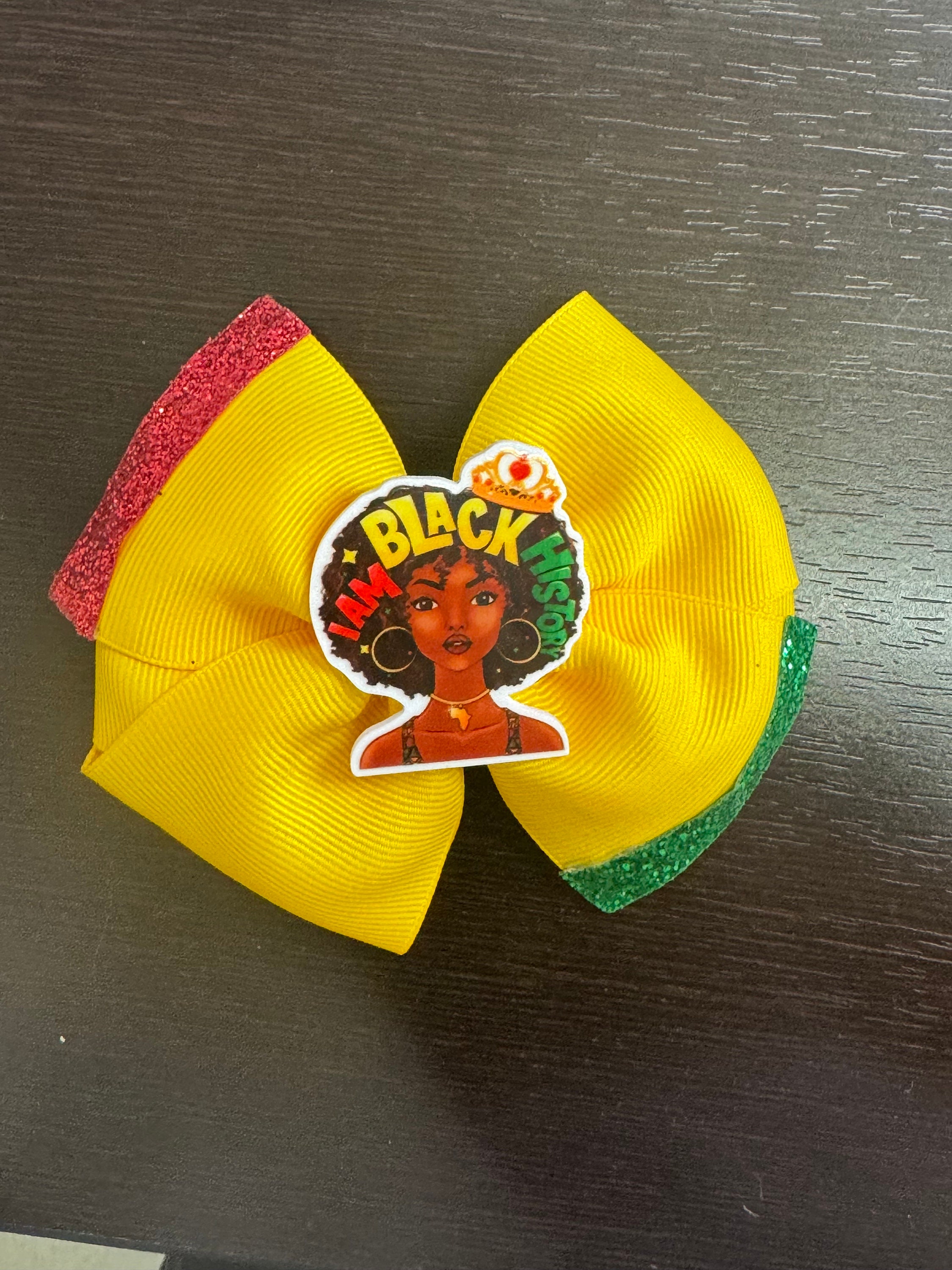 I Am Black History Hair Bow, Black Girl Magic Hairbow, Black