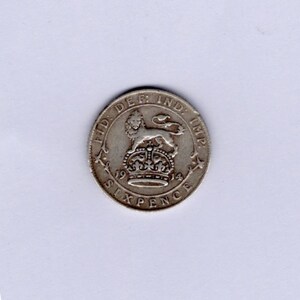 Moneda de seis peniques de plata de 925 de 1914 del rey Jorge V, regalo de boda coleccionable, moneda de seis peniques de la suerte